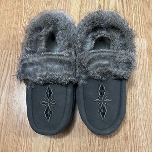Manitobah Mukluks Charcoal Moccasins